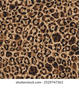 Padrão Leopardo sem emenda. Design de tecido vetorial. Tecido animal