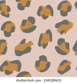 Seamless leopard pattern. Vector illustration. Wild texture for Design, Website, Background, Banner. Jaguar Print Template. Leopards Dots Nature Wallpaper