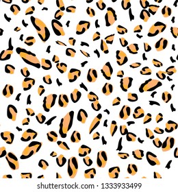 Seamless leopard pattern. Vector illustration