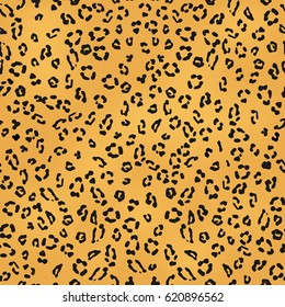 Seamless leopard pattern. Vector illustration. 