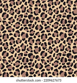 
Seamless leopard pattern vector print, fashion design for textile, cat animal background
