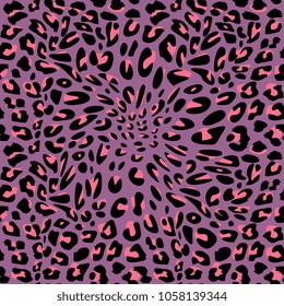 Seamless leopard pink texture pattern. EPS 8 vector illustration.