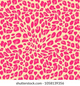 Seamless leopard pink texture pattern. EPS 8 vector illustration.
