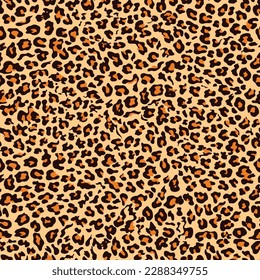 Seamless leopard print, animal vector pattern, fashion design for print clothes, paper, fabric.