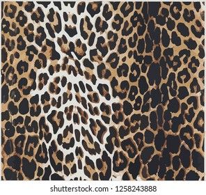 seamless leopard print design vector