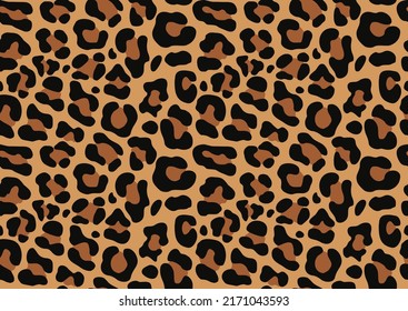 Seamless leopard print, disguise, vector yellow pattern for printing clothes, paper, fabric