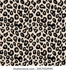 
Seamless leopard print, fashionable stylish animal skin background