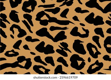 Seamless leopard print pattern with a classic brown and black color scheme. This wild and stylish design is perfect for fashion, textiles, wallpapers, and trendy backgrounds.