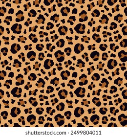 Seamless leopard print pattern for fashionable textiles and stylish designs, perfect for adding a touch of exotic luxury to any project. Ideal for trendy and chic fashion statements