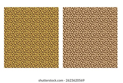 Seamless leopard print pattern featuring bold animal skin spots in warm orange and brown tones. Ideal for fabric, fashion design, wallpaper, backgrounds, and textile projects. High-resolution vector i