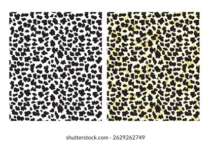 Seamless leopard print pattern featuring bold animal skin spots in warm brown tones. Ideal for fabric, fashion design, wallpaper, backgrounds, and textile projects. High-resolution vector illustration