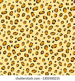 Seamless leopard print texture. Jaguar fur repeat.