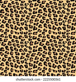 
Seamless leopard print, trendy stylish pattern, yellow background, modern texture. Fashion