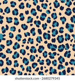 Estampado de leopardo sin costuras. Fondo de textura de piel de animal de Vector.