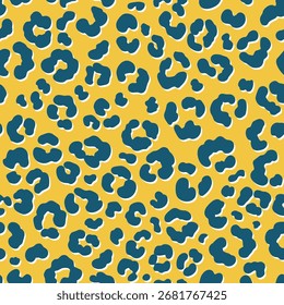 Impressão de leopardo sem costura. Fundo de textura de pele de animal vetorial. 