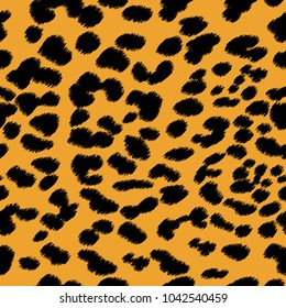 Seamless leopard print. Vector background 10 eps