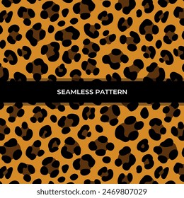 Seamless leopard print vector. Fashionable background for fabric, paper, clothing and more