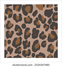 Seamless leopard print vector. Fashionable background for fabric, paper, clothing. Animal design on textiles.