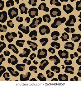 Seamless leopard print vector. Modern design for fabric, paper, clothes. animal texture