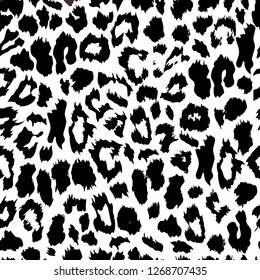 Seamless leopard print. Vector pattern, texture, background