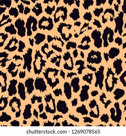 Seamless leopard print. Vector pattern, texture, background