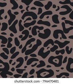 Seamless leopard print vector pattern