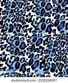 Seamless leopard print vector texture, trendy modern pattern for print clothes, paper, fabric. Disguise. 