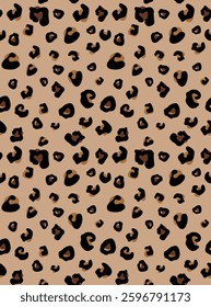 Seamless leopard skin decorative pattern. Vector illustration.