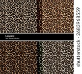 Seamless leopard skin pattern. abstract wild animal skin. decorative stock illustration for print, card, postcard, fabric, textile. Modern ornament of stylized skin.