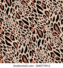 seamless leopard skin pattern. animal pattern.