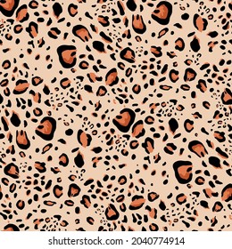 seamless leopard skin pattern. animal pattern.