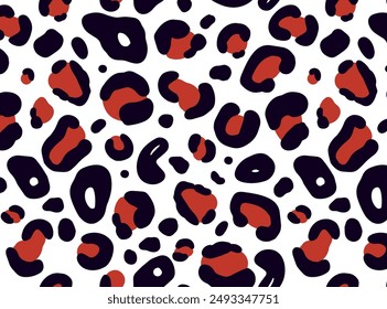 Seamless leopard skin pattern. Design for fabric, wallpaper, packaging, background.