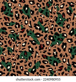seamless leopard skin pattern on background