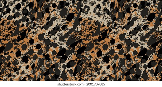 Seamless Leopard Skin Pattern. Leopard skin print. illustration animal repeat surface pattern. 