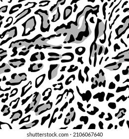 Seamless leopard skin pattern. Realistic animal texture. Vector illustration EPS10