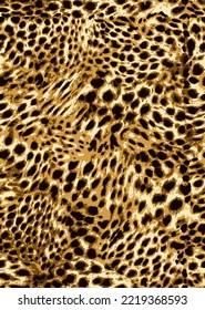 Seamless leopard skin pattern. Realistic animal print. Vector illustration.