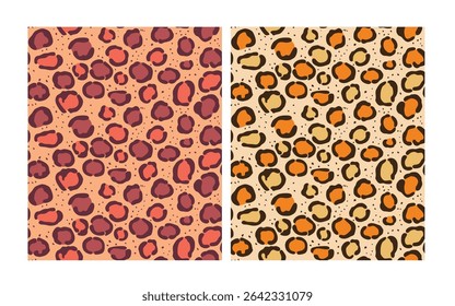 Seamless leopard skin pattern. Leopard Spots Pattern, Colorful leopard-spotted skin seamless pattern