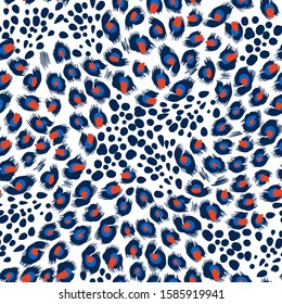 Seamless leopard skin pattern. Vector.