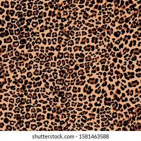 Seamless leopard skin pattern vetor