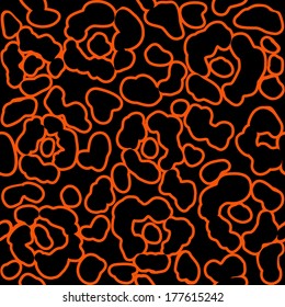 Seamless leopard skin texture. Vector illustration
