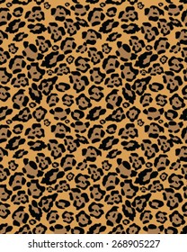 Seamless leopard skin texture, vector illustration