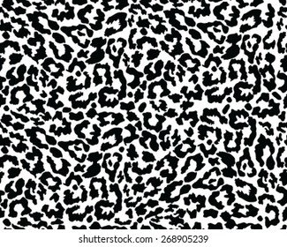 Seamless leopard skin texture, vector illustration