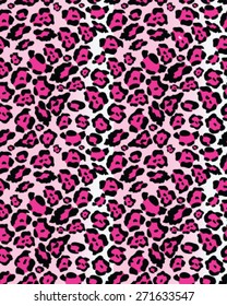 Seamless leopard skin texture, vector illustration