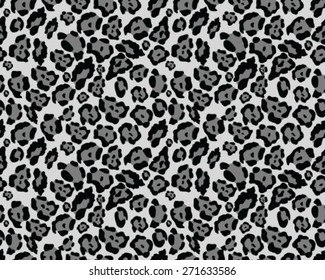 Seamless leopard skin texture, vector illustration