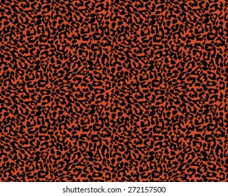 Seamless leopard skin texture, vector illustration