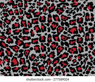 Seamless leopard skin texture, vector illustration