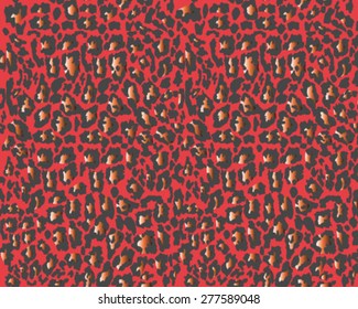 Seamless leopard skin texture, vector illustration