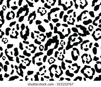 Seamless leopard skin texture, vector illustration