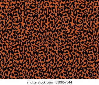 Seamless leopard skin texture, vector illustration