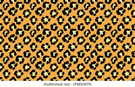 Seamless leopard skin vector pattern. Seamless jaguar, cheetah, cougars skin vector. Animal print. Perfect for fabric, wallpaper, wrapping paper, textiles, fashion, Interior, backdrop and home design.